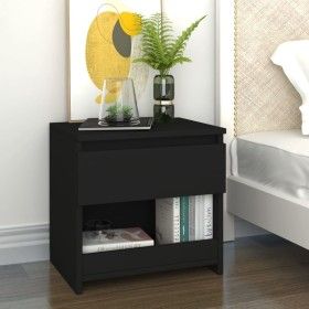 Mesita de noche de madera contrachapada negro 40x30x39 cm de vidaXL, Mesitas de noche - Ref: Foro24-803445, Precio: 34,90 €, ...