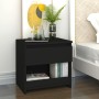 Mesita de noche de madera contrachapada negro 40x30x39 cm de vidaXL, Mesitas de noche - Ref: Foro24-803445, Precio: 36,08 €, ...
