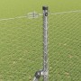 Reja con postes Plateado 1.6 x 50 m Acero recubierto de PVC
