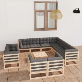 Garden furniture set 12 pieces and cushions solid pine wood by vidaXL, Garden sets - Ref: Foro24-3076999, Price: 1,00 €, Disc...