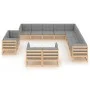 Juego de muebles de jardín 13 pzas y cojines madera maciza pino de vidaXL, Conjuntos de jardín - Ref: Foro24-3077014, Precio:...