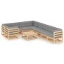 Garden furniture set 10 pieces and cushions solid pine wood by vidaXL, Garden sets - Ref: Foro24-3077039, Price: 877,55 €, Di...