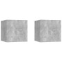 Mesitas de noche 2 unidades gris hormigón 30,5x30x30cm de vidaXL, Mesitas de noche - Ref: Foro24-3079719, Precio: 47,19 €, De...