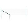 Reja con postes Verde 0.4 x 10 m Acero recubierto de PVC