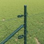 Reja con postes Verde 0.4 x 10 m Acero recubierto de PVC