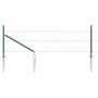 Reja con postes Verde 0.4 x 10 m Acero recubierto de PVC