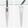 Reja con postes Verde 0.4 x 10 m Acero recubierto de PVC