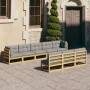 Gartenmöbel 8-teilig und Kissen aus massivem Kiefernholz von vidaXL, Gartensets - Ref: Foro24-3077144, Preis: 823,49 €, Rabat...