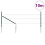 Reja con postes Verde 0.5 x 10 m Acero recubierto de PVC
