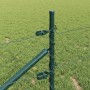 Reja con postes Verde 0.5 x 10 m Acero recubierto de PVC
