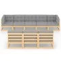 Garden furniture 8 pieces and cushions solid pine wood by vidaXL, Garden sets - Ref: Foro24-3077144, Price: 811,14 €, Discoun...