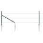 Reja con postes Verde 0.5 x 10 m Acero recubierto de PVC