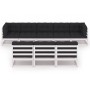 Gartenmöbel-Set mit Kissen 8-tlg. massives Zirbenholz weiß von vidaXL, Gartensets - Ref: Foro24-3077145, Preis: 796,71 €, Rab...