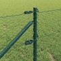 Reja con postes Verde 0.6 x 10 m Acero recubierto de PVC