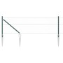Reja con postes Verde 0.6 x 10 m Acero recubierto de PVC