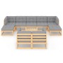 Garden furniture set 10 pieces and cushions solid pine wood by vidaXL, Garden sets - Ref: Foro24-3077159, Price: 834,44 €, Di...