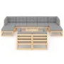 Garden furniture set 10 pieces and cushions solid pine wood by vidaXL, Garden sets - Ref: Foro24-3077159, Price: 821,67 €, Di...