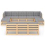 10-teiliges Gartenmöbel-Set und Kissen aus massivem Zirbenholz von vidaXL, Gartensets - Ref: Foro24-3077164, Preis: 916,78 €,...
