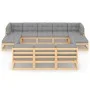 Juego de muebles de jardín 10 pzas y cojines madera maciza pino de vidaXL, Conjuntos de jardín - Ref: Foro24-3077164, Precio:...