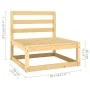 10-teiliges Gartenmöbel-Set und Kissen aus massivem Zirbenholz von vidaXL, Gartensets - Ref: Foro24-3077164, Preis: 906,33 €,...