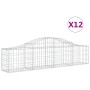 Gabionenkörbe 12 Stück Bogenform Eisen 200x30x40/60 cm von vidaXL, Töpfe und Pflanzgefäße - Ref: Foro24-3145377, Preis: 605,6...