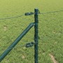 Reja con postes Verde 0.8 x 10 m Acero recubierto de PVC