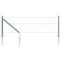 Reja con postes Verde 0.8 x 10 m Acero recubierto de PVC
