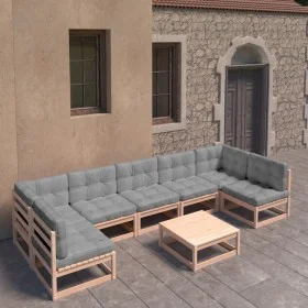 Gartenmöbel 8-teilig und Kissen aus massivem Kiefernholz von vidaXL, Gartensets - Ref: Foro24-3077189, Preis: 715,92 €, Rabat...