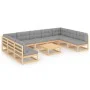 Garden furniture set 10 pieces and cushions solid pine wood by vidaXL, Garden sets - Ref: Foro24-3077199, Price: 893,37 €, Di...