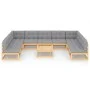 Garden furniture set 10 pieces and cushions solid pine wood by vidaXL, Garden sets - Ref: Foro24-3077199, Price: 893,37 €, Di...