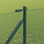 Reja con postes Verde 1.2 x 10 m Acero recubierto de PVC
