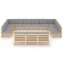 Garden furniture set 13 pieces and cushions solid pine wood by vidaXL, Garden sets - Ref: Foro24-3077244, Price: 1,00 €, Disc...