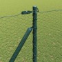 Reja con postes Verde 1.6 x 10 m Acero recubierto de PVC