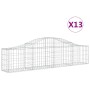 Gabion baskets 13 pcs arch shape iron 200x30x40/60 cm by vidaXL, Pots and planters - Ref: Foro24-3145378, Price: 648,56 €, Di...
