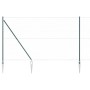 Reja con postes Verde 1.6 x 10 m Acero recubierto de PVC