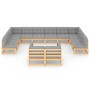 12-piece garden furniture set with solid pine wood cushions by vidaXL, Garden sets - Ref: Foro24-3077274, Price: 1,00 €, Disc...