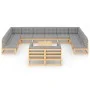Garden furniture set 13 pieces and cushions solid pine wood by vidaXL, Garden sets - Ref: Foro24-3077279, Price: 1,00 €, Disc...
