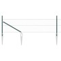 Reja con postes Verde 0.4 x 25 m Acero recubierto de PVC
