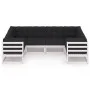 Set muebles jardín 6 pzas con cojines madera maciza pino blanco de vidaXL, Conjuntos de jardín - Ref: Foro24-3077295, Precio:...