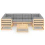 Gartenmöbel-Set 7-teilig und Kissen aus massivem Kiefernholz von vidaXL, Gartensets - Ref: Foro24-3077299, Preis: 617,67 €, R...