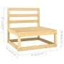 Garden furniture set 7 pieces and cushions solid pine wood by vidaXL, Garden sets - Ref: Foro24-3077299, Price: 610,19 €, Dis...