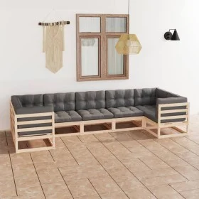 7-piece garden furniture set with solid pine wood cushions by vidaXL, Garden sets - Ref: Foro24-3077304, Price: 640,51 €, Dis...
