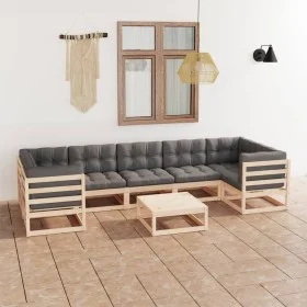 Gartenmöbel 8-teilig und Kissen aus massivem Kiefernholz von vidaXL, Gartensets - Ref: Foro24-3077309, Preis: 698,47 €, Rabat...