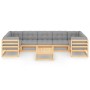 Muebles de jardín 8 pzas y cojines madera maciza pino de vidaXL, Conjuntos de jardín - Ref: Foro24-3077309, Precio: 709,28 €,...