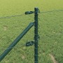 Reja con postes Verde 0.8 x 25 m Acero recubierto de PVC