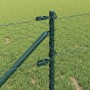 Reja con postes Verde 0.8 x 25 m Acero recubierto de PVC