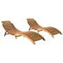 Sonnenliegen 2 Stück aus massivem Akazienholz von vidaXL, Liegen - Ref: Foro24-3077360, Preis: 295,88 €, Rabatt: %