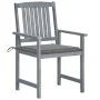 Gartenstühle mit Kissen 8 Stk. massives Akazienholz grau von vidaXL, Gartenstühle - Ref: Foro24-3078223, Preis: 562,03 €, Rab...