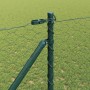 Reja con postes Verde 1.4 x 25 m Acero recubierto de PVC