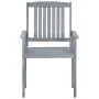 Garden chairs with cushions 8 pcs solid gray acacia wood by vidaXL, Garden chairs - Ref: Foro24-3078225, Price: 556,82 €, Dis...